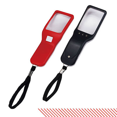 LED+驗鈔燈放大鏡手電筒(三功能)